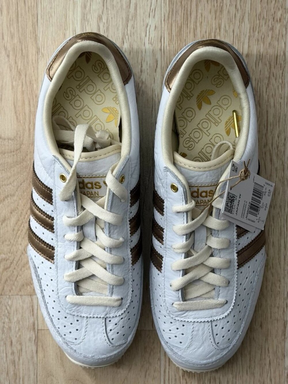 Women's Adidas Originals Japan Shoes - Cloud White Preloved Brown JQ9025  Brand - Picture 4 of 12